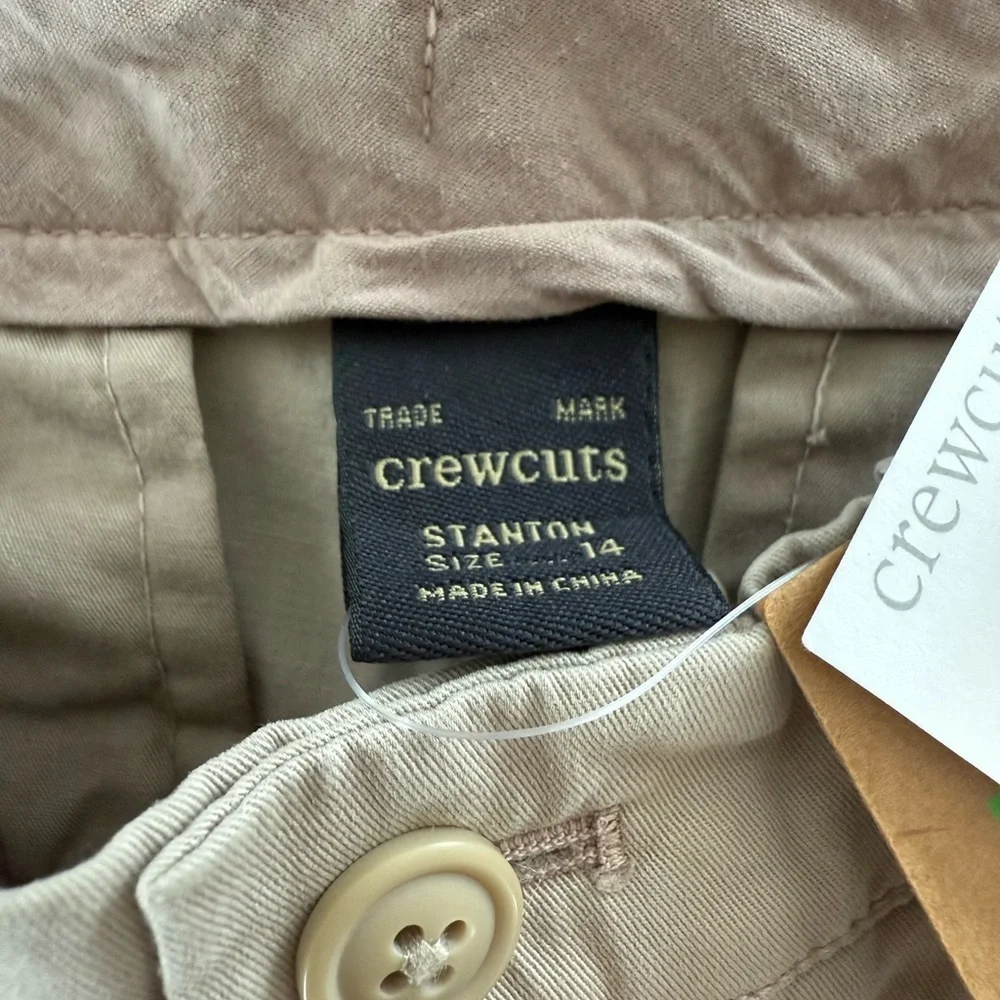 Crewcuts Stanton Beige Flat Front Shorts